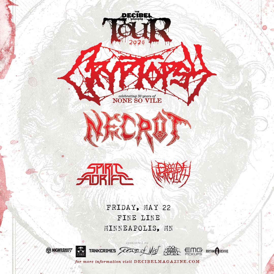 Cryptopsy, Necrot, Spirit Adrift, and Blood Monolith